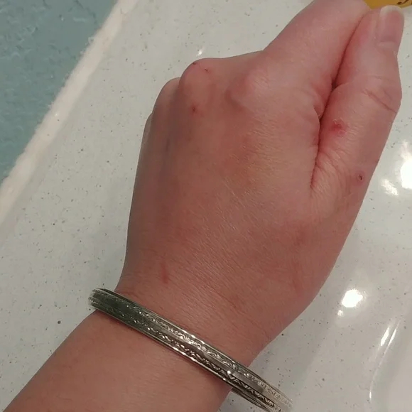 Siver bungle, Hand engraving - Picture 6 of 6